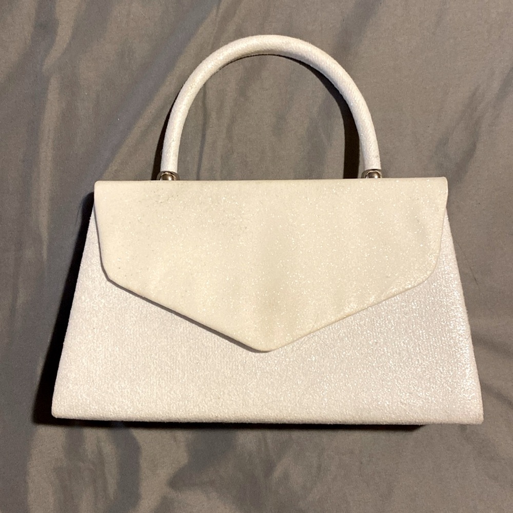White clutch purse